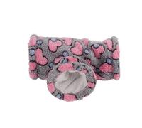 3 Way Hamster Tunnel Toy | T - Shaped Plush Hideout Cave for Guinea Pigs/Hamsters/Sugar Gliders | Small Pet Cage Accessories with 3 Exits (Three-Way Large Number)