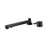 3-Way Kitchen Faucet, Black, 2-Hole, Stainless Steel Kitchen Sink Faucet, Black