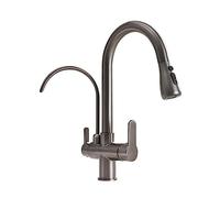 3 Way Kitchen Faucet with Pull Out Spray Swivel Brass Multifunction Faucet for Kitchen Water Purifier