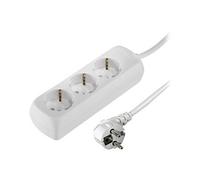3-Way Power Strip with Child Protection - Coupe-circuit - CA 230 V - connecteurs de sortie : 3 - 5 m cordon - blanc