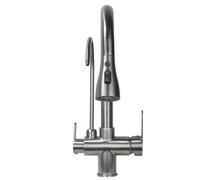 3-Way Pull-Out Kitchen Faucet, Swivel, Brass, Water Purifier Faucet, White