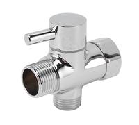 3 Way Shower Diverter Valve | Brass Water Separator for Shower Head/Handheld Sprayer/Bidet | 1/2 Inch NPT Inlet & 7/8 Inch Outlets | Chrome Plated Protection - Oxidation