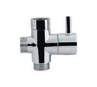 3-way T Shape Diverter Shut Off Valve Shower Toilet Bidet Sprayer Water Adapter Chrome Color