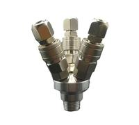 3 Ways 1/2" Male C Type Air Hose Quick Coupler Socket Connector Self-locking & Male Tube 12mm