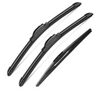 3 Wipers Set for Infiniti QX70 2014-2017, Windshield Wiper Blades Original Equipment Replacement Front and Rear- 24"/19"/14B" (Pack of 3) J- HOOK