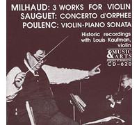 3 Works for violin - Concerto d'Orphée - Violin piano sonata