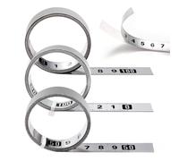 3 X 1 M Self Adhesive Tape Measure,Self Adhesive Metric Ruler,Self Adhesive Tape Measure,For Workbenches And Machines,3 Different Specifications,Silver