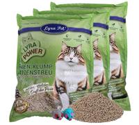 3 x 10 litres de litière agglomérante Lyra Pet® Lyra Power Pine + 2 souris