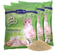 3 x 10 litres de litière agglomérante pour chats Lyra Pet® Lyra Power Grass Fiber
