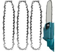 3 x 25 cm Chaîne de scie 3/8""LP 40 maillons de conduite 1,1 mm à faible rebond pour tronçonneuse à batterie,chaîne compatible avec barre de 10 pouces,remplacement compatible avec Makita DUC254Z