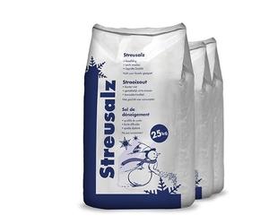 3 x 25 kg Sel Décongélation Sel tausalz steinsaltz PVC Sac - Longue Durée en plus épais Glace & Neige couches