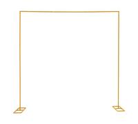 3 x 3 m - Support d'arche en métal doré - Avec bases - Décoration carrée - Arche de mariage - Amovible - Charge maximale : 10 kg - Pour mariage, fête et événement