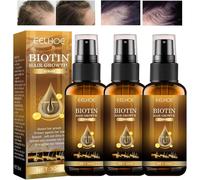 3 X 30ml Biotin Hair Growth Spray For Accelerating Hair Growth-Suitable For All Hair Types