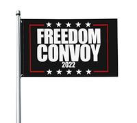 3 x 5 Drapeau America Freedom Convoy 2022 Stop The Mandates Flag Mandat Freedom Support Trucker Convoy Flag Mandat Free Outdoor Flag avec œillet en métal sans mât de drapeau