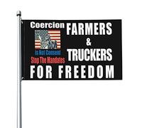 3 x 5 Drapeau America Freedom Convoy 2022 Stop The Mandates Flag Mandat Freedom Support Trucker Convoy Flag Mandat Free Outdoor Flag avec œillet en métal sans mât de drapeau
