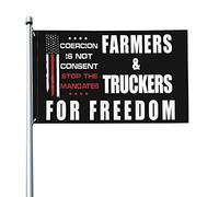 3 x 5 Drapeau America Freedom Convoy 2022 Stop The Mandates Flag Mandat Freedom Support Trucker Convoy Flag Mandat Free Outdoor Flag avec œillet en métal sans mât de drapeau