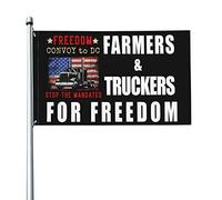 3 x 5 Drapeau America Freedom Convoy 2022 Stop The Mandates Flag Mandat Freedom Support Trucker Convoy Flag Mandat Free Outdoor Flag avec œillet en métal sans mât de drapeau