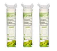 3 X 80 Masmi Certifié Bio Cosmétique rond Coussinets, hypoallergénique, non blanchi au chlore, sans parfum, respectueux de l'environnement, un choix plus Sain et d'une intensité variable