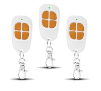 3 x AAM0049 Télécommande Portail et Garage - Compatible SCS Sentinel - 433,92 MHz - 4 Canaux - Code Secret Tournant & Portée Longue - Orange