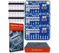 3 x ADC Module compatible avec ADS1115 16bit 4 Canaux compatible avec Arduino et Raspberry Pi incluant un E-Book!