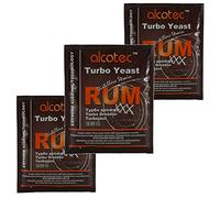 3 x Alcotec Distiller's Levure Rhum avec Enzyme Glucoamylase 73g 25L