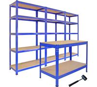 3 x atelier Étagère de stockage & 1 x établi Étagère de cave Étagère de garage Étagère