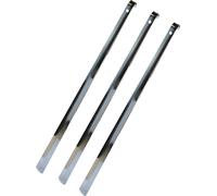 3 x Bayli 80cm chausse-pied en acier inoxydable | Chausse-pied extra long | Chausse-pied en métal | Modèle solide | Chausse-pied en métal avec trous de suspension