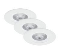3 X Briloner Lampe Encastrable LED Rond Blanc Rigide IP23 5W 350lm Chaud 3000K [EEK: G]