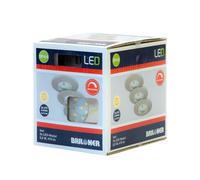 3 X Briloner Lampe Encastrable LED Rond Nickel Mat IP44 5,5W Module Chaud