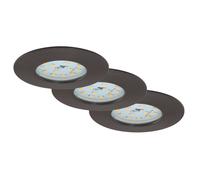 3 X Briloner LED Encastrable Rond Gris Fonte 6,5W Module Chaud 3-Stufen-Dimmbar