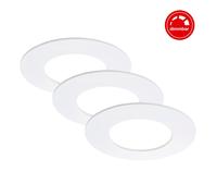 3 X Briloner LED Encastrés Blanc Ø8 , 5cm IP44 4,9W 4000K 3-Stufen-Dimmbar