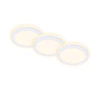 3 X Briloner LED Encastrés Blanc Rond Ø8 , 6cm IP44 3W Backlight Chaud 3000K