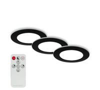 3 X Briloner LED Plafonnier Ø9,2Cm IP44 4,8W CCT 3000-6500K Télécommande