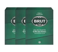 3 x Brut Original EDT Vaporisateur pour homme Eau de toilette en flacon pulvérisateur de 100 ml chacun
