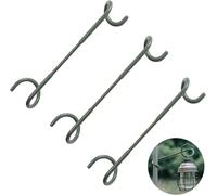 3 X Camping Lantern Holders,Double Head Lantern Hook,Camping Lantern Hook,Use For Camping In Nature,For Hanging Electric Lights,For Luggage (Green)