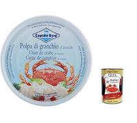 3 x Captain Byrd Polpa di Granchio, chair de crabe naturelle 200 g + polpa italien gourmet 400 g