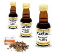 3 x Caramel E150 Style Colour 25ml - Arôme Alimentaire Sans Alcool - Teinte Naturelle Brun Caramel - Avec Copeaux De Chêne Français Offerts 20g