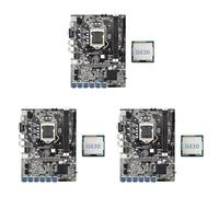 3 x Carte mère pour minage B75 Eth 12 PCIE A USB avec CPU G630 LGA1155 MSATA Compatible avec 2XDDR3 B75 USB BTC Miner Carte mère