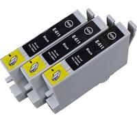 3 x Cartouche d'encre avec puce compatible Epson C13T06154010, T0615 pour imprimantes Stylus D68 Photo Edition, Stylus D88, Stylus D88+, Stylus DX3800, Stylus DX3850, Stylus DX4200, Stylus DX4800,