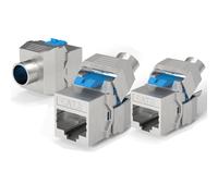 3 x CAT 8 Keystone Jack Module-RJ45 Female Keystone Jack Plug Toolless Fully Shielded 40Gbps/2000MHz-RJ45 Keystone Coupler for CAT 8 CAT7 CAT6 CAT5 Patch Panel