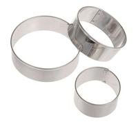 3 x Cercle Rond Fondant Gâteau SugarCraft Biscuit Pâtissier Cutter Décor Métal Ensemble Robuste et PratiquePratique à la Mode