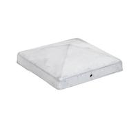 3 x Chapeau de Poteau 141 x 141 mm Pyramide - Acier Galvanisé à Chaud - Capuchon de Protection pour Poteaux en Bois 140x140 mm - Protection contre les Intempéries pour Clôtures, Pergolas et Carports