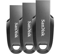 3 x Clé USB SanDisk Ultra Curve 32Go USB 3.2 Gen1 100MB/s SDCZ550-032G-G46 Flash Drive (paquet de trois)