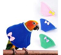3 X Colliers élisabéthains pour Oiseaux, Collier De Cône De Perroquet Réglable, Protecteurs De Plumes De Perroquet, Protection Anti-Morsure Post-chirurgicale pour Les Plaies(M, Blue+ Green + Pink)