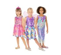 3 X Costumes Barbie + Coffre De Déguisement Filles Barbie Ensemble Complet