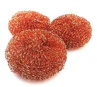 3 X Cuivre grattante Heavy Duty de cuisine Pots casseroles Brosse de nettoyage frais de port gratuits.