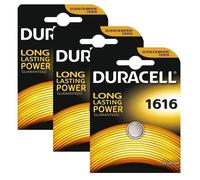 3 x Duracell CR1616 3V Lithium pile à pièce DL1616 1616 BR1616 ECR1616