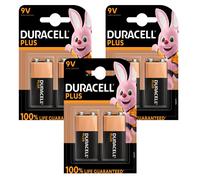 3 X Duracell Plus E-Block,9V-Block Batterie,6LR61 MN1604, 2er-Pack
