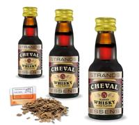3 x Essence Cheval Whisky Style 25ml - Arôme Sans Alcool Pour 2,25L - Arôme De Spiritueux Premium