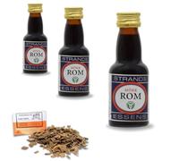 3 x Essence Rhum Style Mork 25ml - Sans Alcool - Jusqu’à 2,25L - Avec Copeaux De Chêne Français Offerts 20g